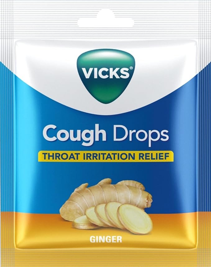 VICKS COUGH DROP BAGS GINGER